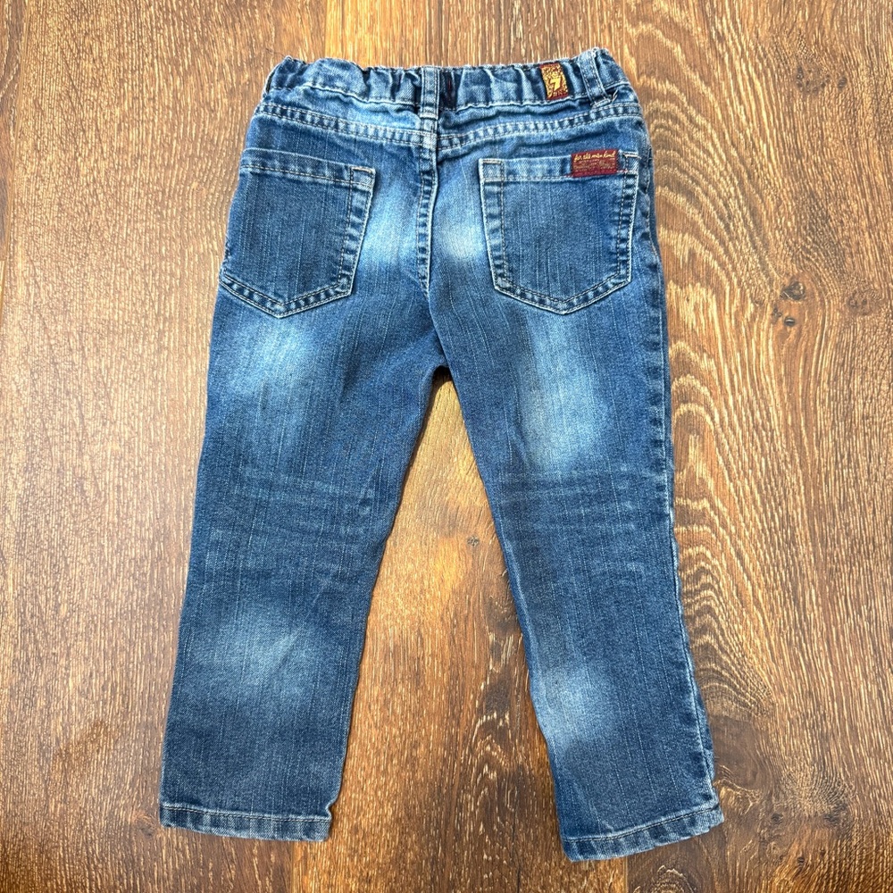 7 for all Mankind Toddler Blue Denim Adjustable Jeans